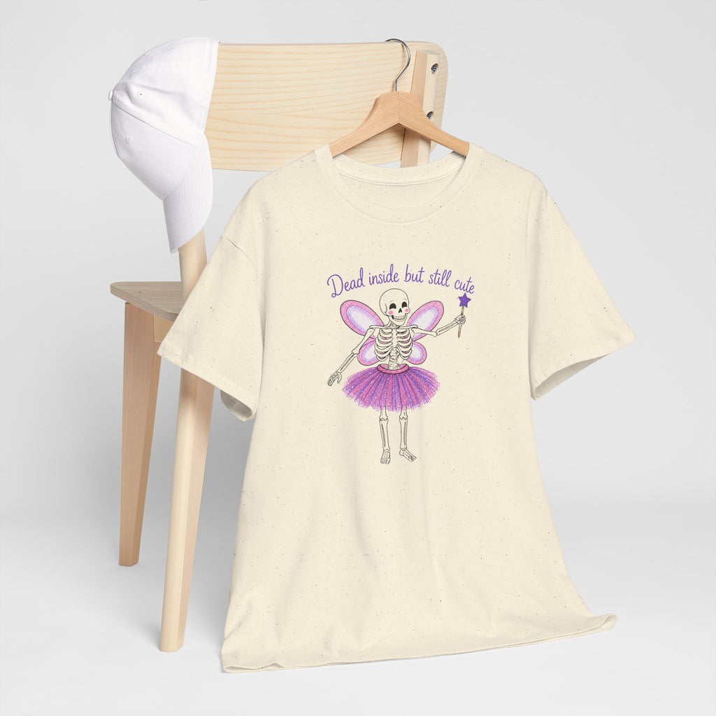 Dead Inside but Still Cute Ballerina Skeleton Tee — Spooky Fairycore Graphic T-Shirt
